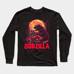 Ramen Godzilla Long Sleeve T-Shirt